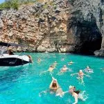 Blue cave boat tour