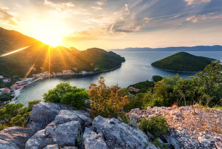 Mljet eiland geschaald