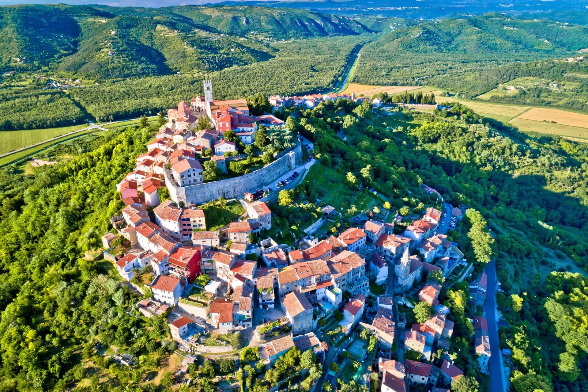 Motovun Luftaufnahme