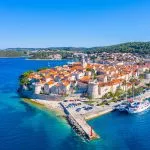 Panorama della città croata di Korcula