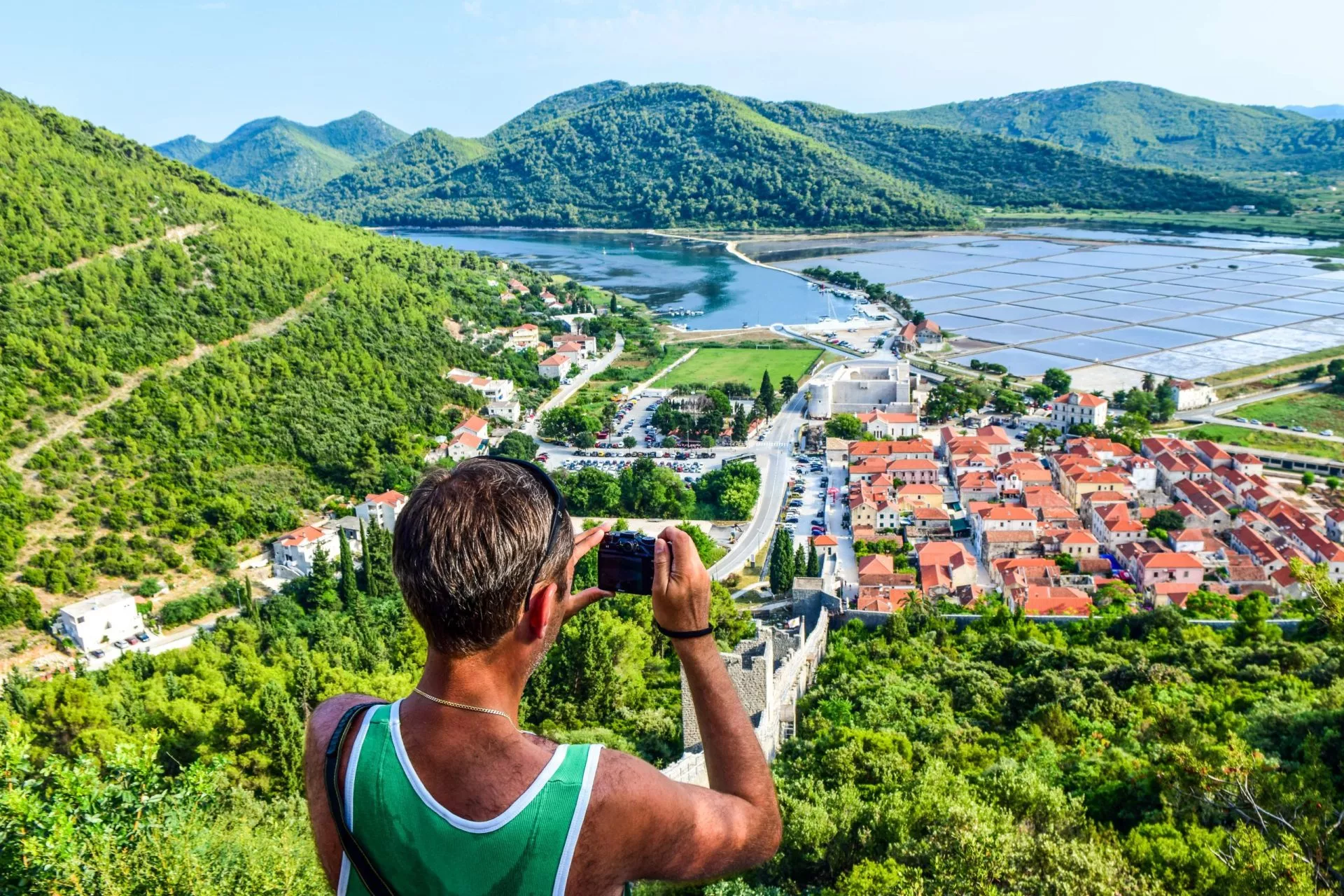 Die Saline Ston, Kroatien.