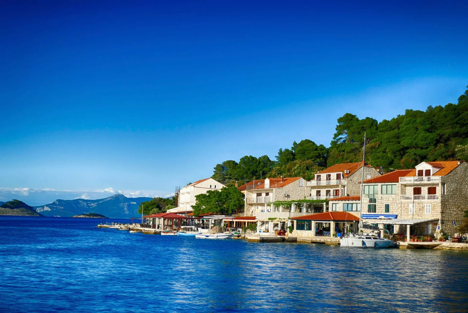 Town of pomena on mljet island scaled